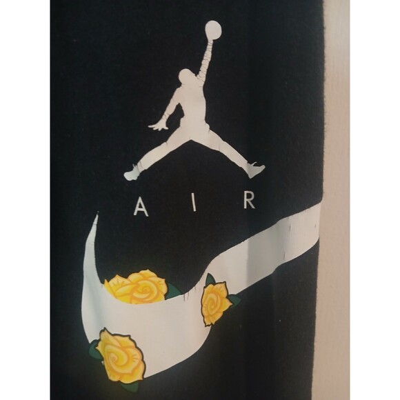 Girls XL Nike Air Jordan Yellow Rose Swoosh Logo Leggings - Picture 3 of 4